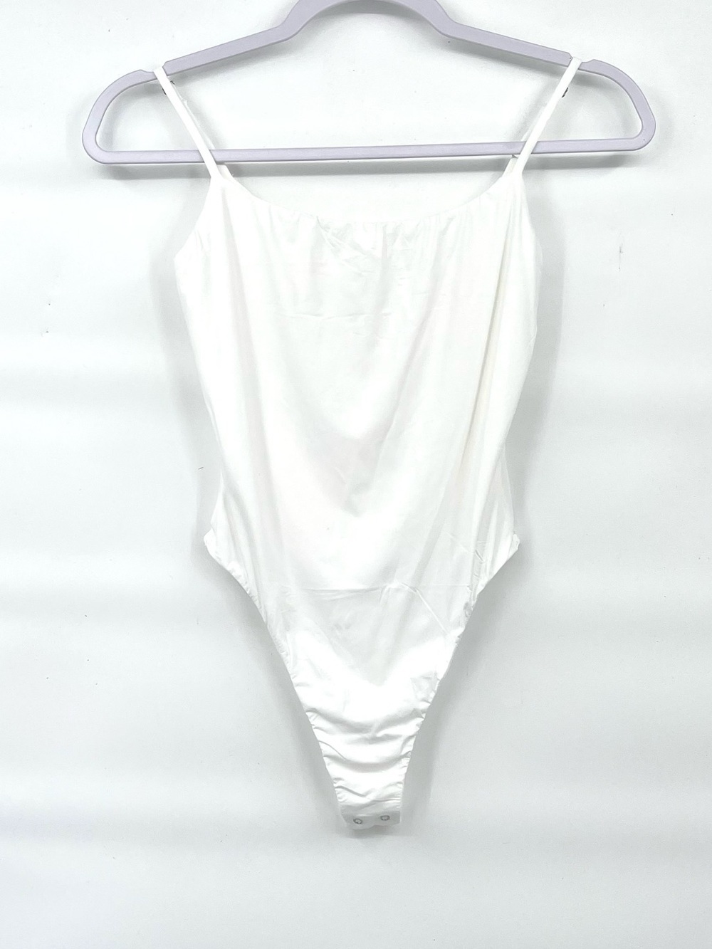 HYZ NWOT white spaghetti strap smoothing athletic tank bodysuit